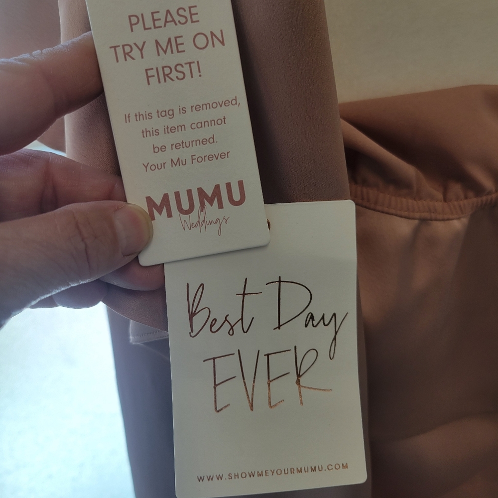 Show Me Your Mumu Zoey Midi Dress in Rose Taupe Luxe Satin size XXL - Picture 8 of 8